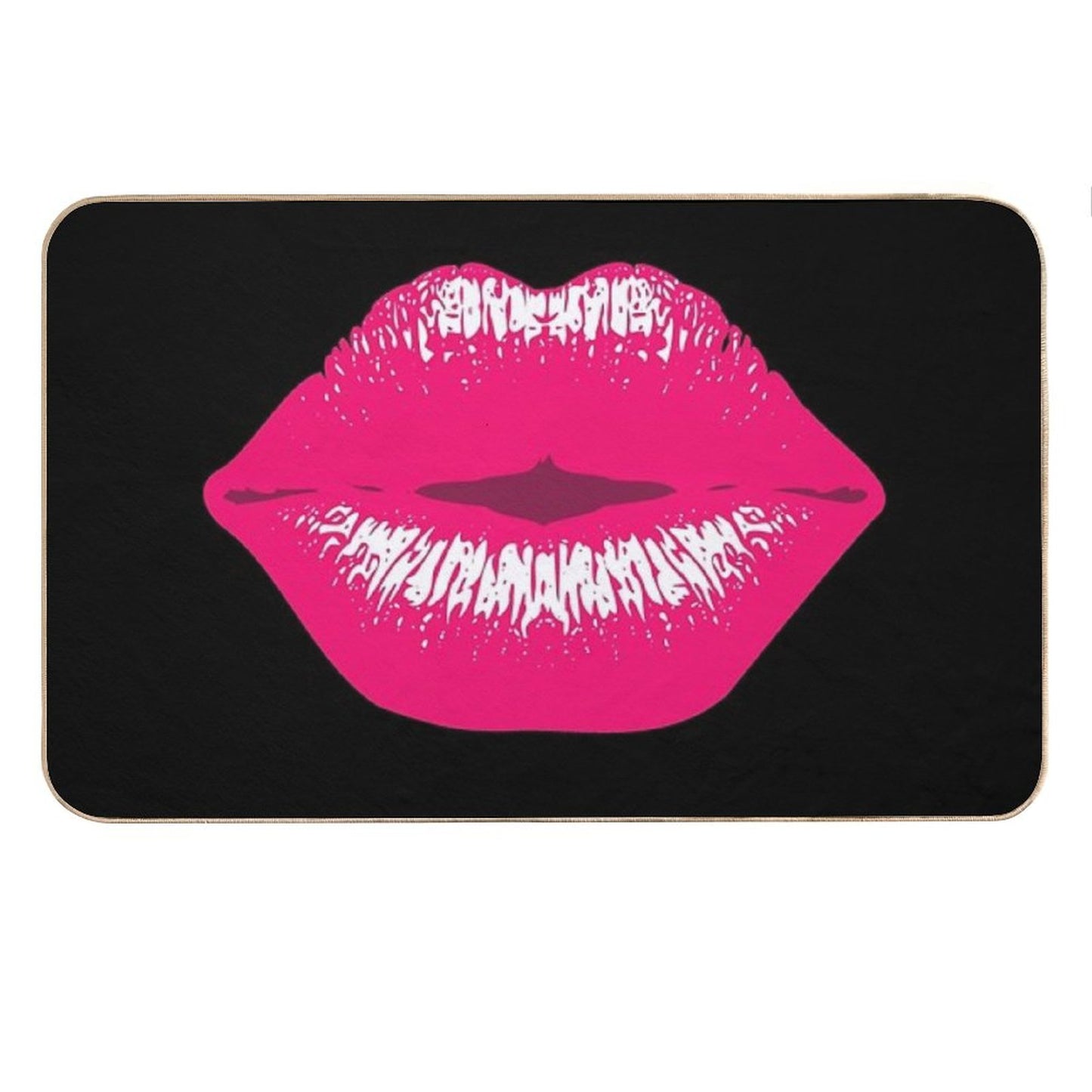 Pink Kiss Kissing Lips Lipstick Lipgloss Bath Mat