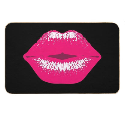 Pink Kiss Kissing Lips Lipstick Lipgloss Bath Mat