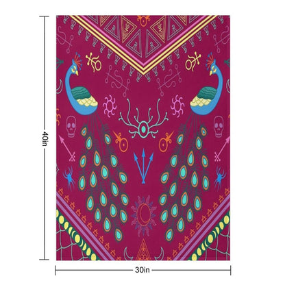 Mollymauk Tealeaf Inspired Print Throw Blanket