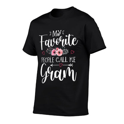 My Favorite People Call Me Gram Floral Mother&#39;s Day T-Shirt