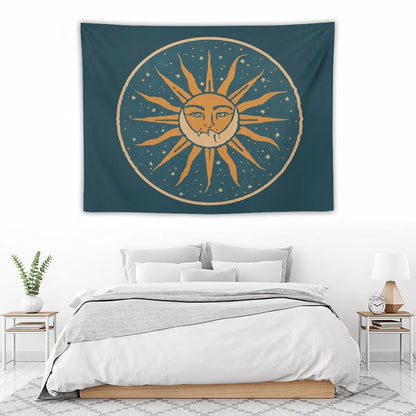 Sun And Moon  Vintage Tapestry