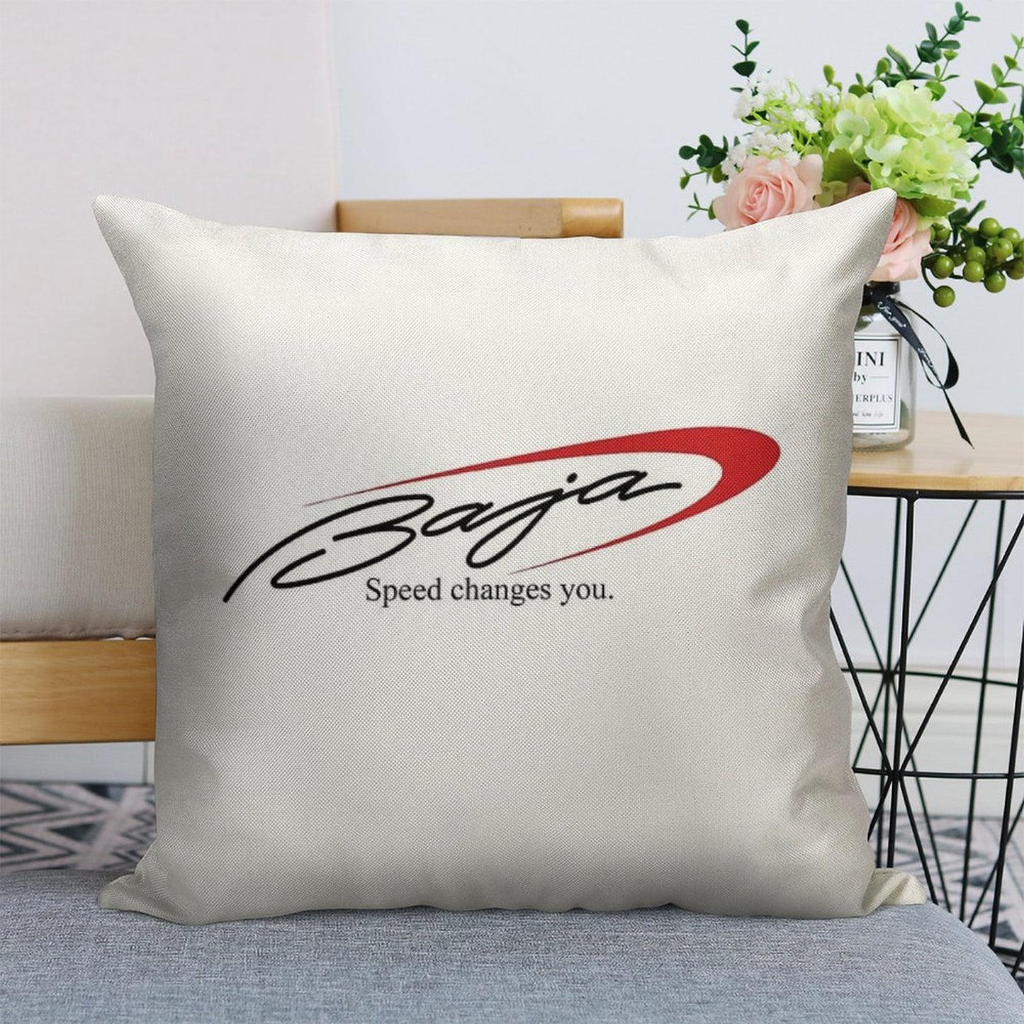 Baja Boats Linen Throw Pillow Cover