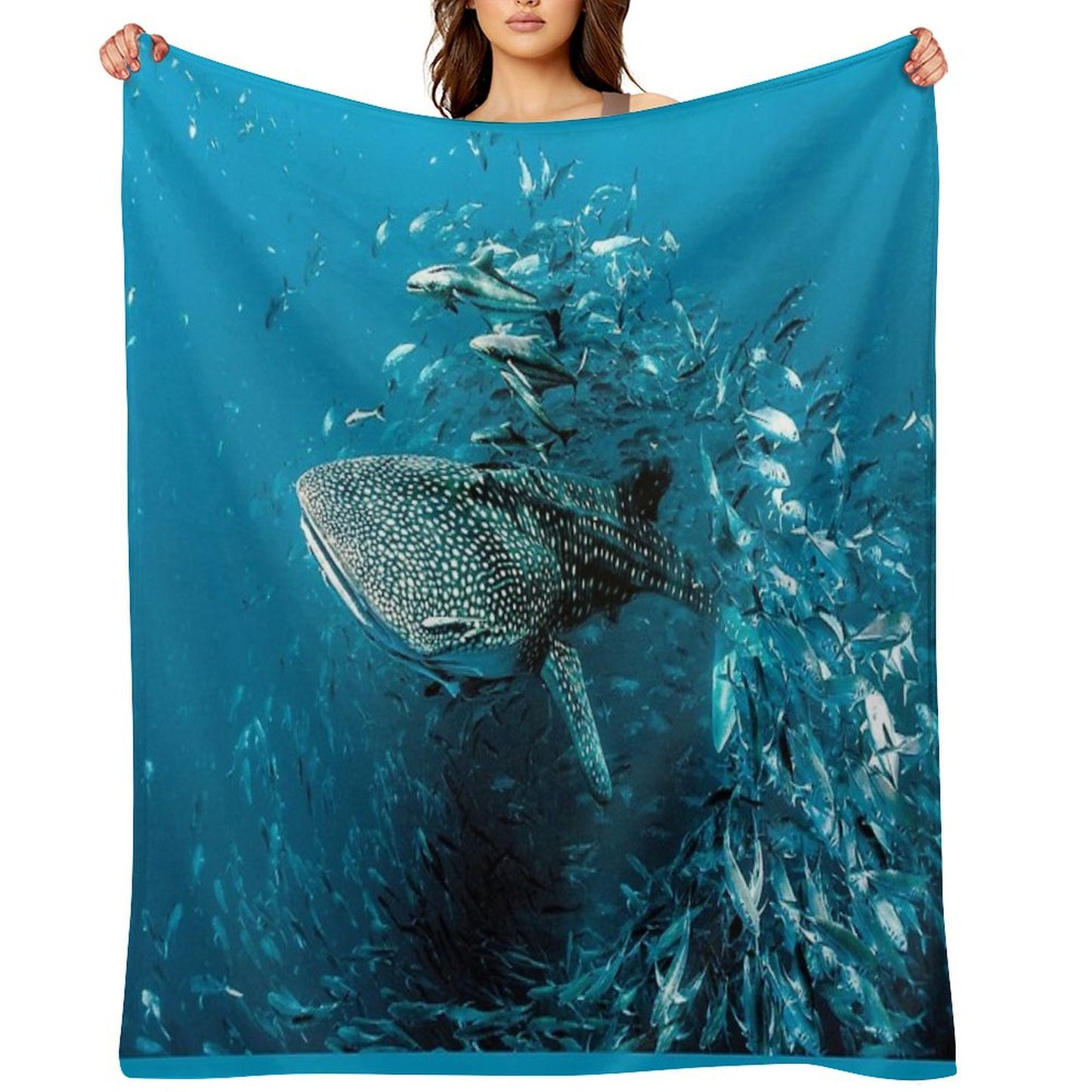 Whale Shark Award Winning Photo Throw Blanket
