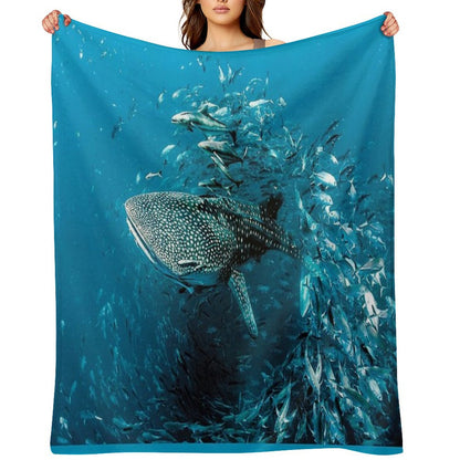 Whale Shark Award Winning Photo Throw Blanket