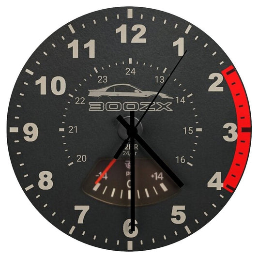 300zx Speedometer  Tachometer Style Clock. (logo) V2 Wall Clock