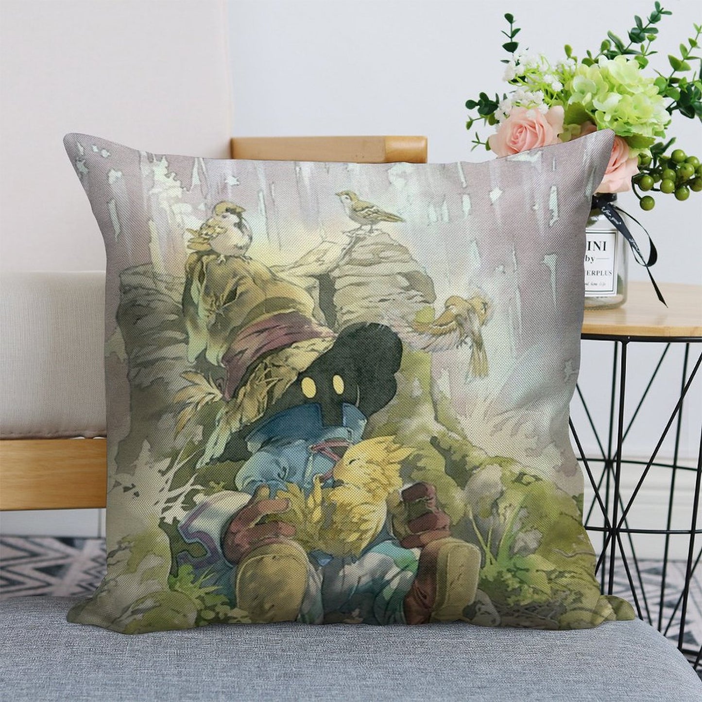 Vivi Rain Linen Throw Pillow Cover