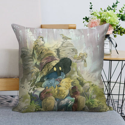 Vivi Rain Linen Throw Pillow Cover