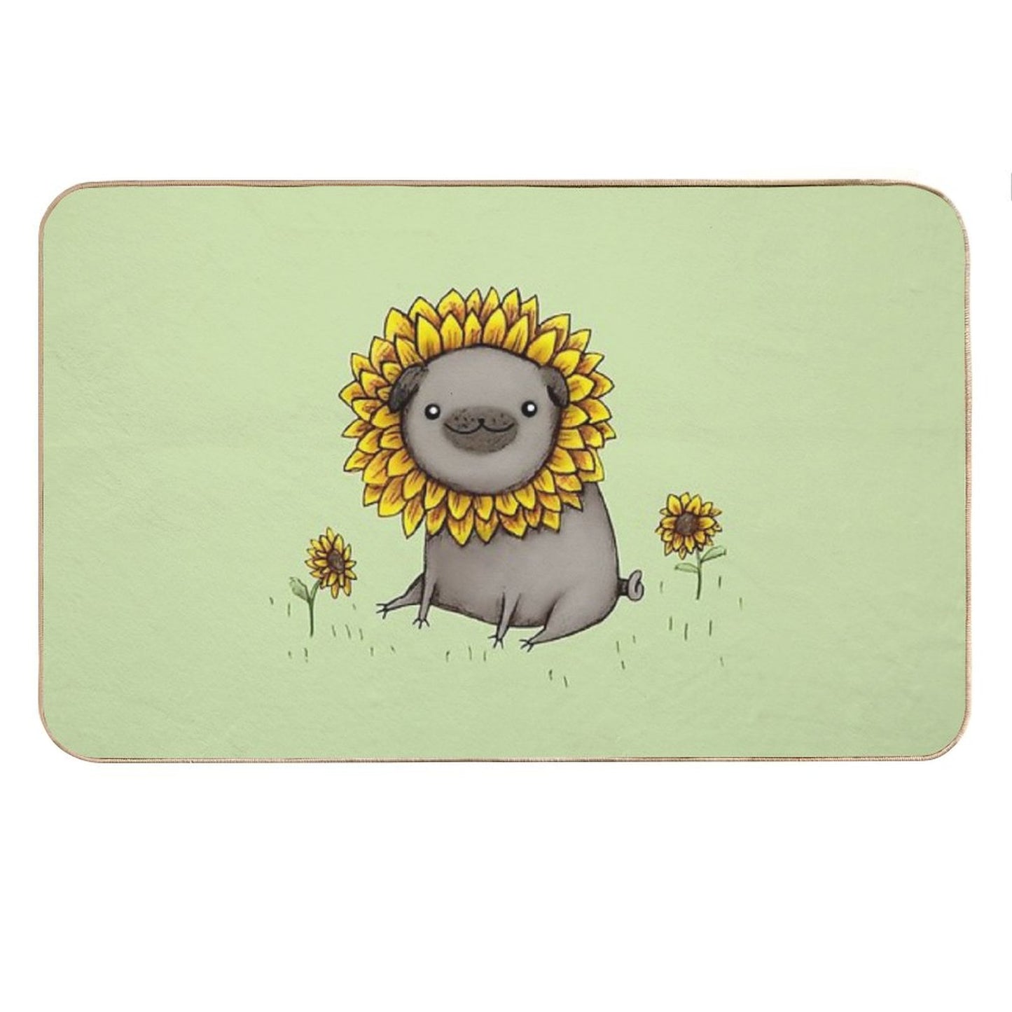 Pugflower Bath Mat