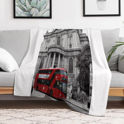 London Street Photography Print Throw Blanket