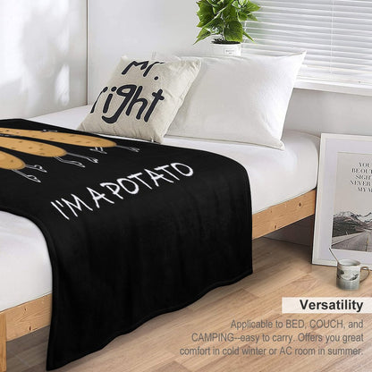 I'm A Potato Funny Potato GIft Cute Meme Throw Blanket