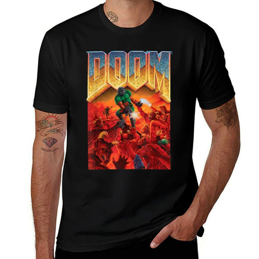 DOOM 1993 Video Game Cover Art  Vintage-inspired T-Shirt