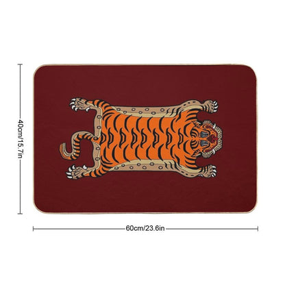 TIBETAN RUG-maroon Bath Mat
