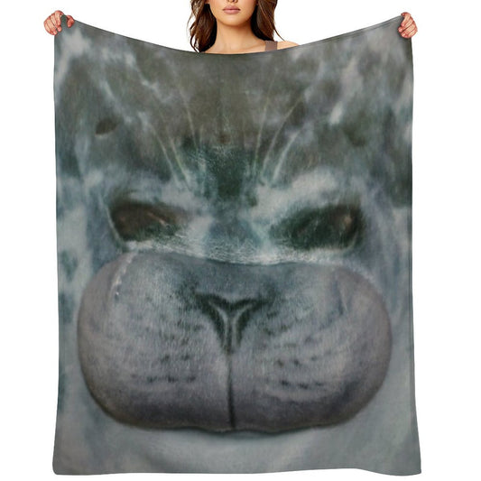 Chubby Blob Seal Throw Blanket