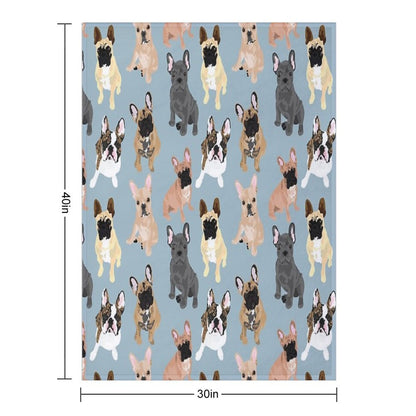 FRENCH BULLDOGS Throw Blanket