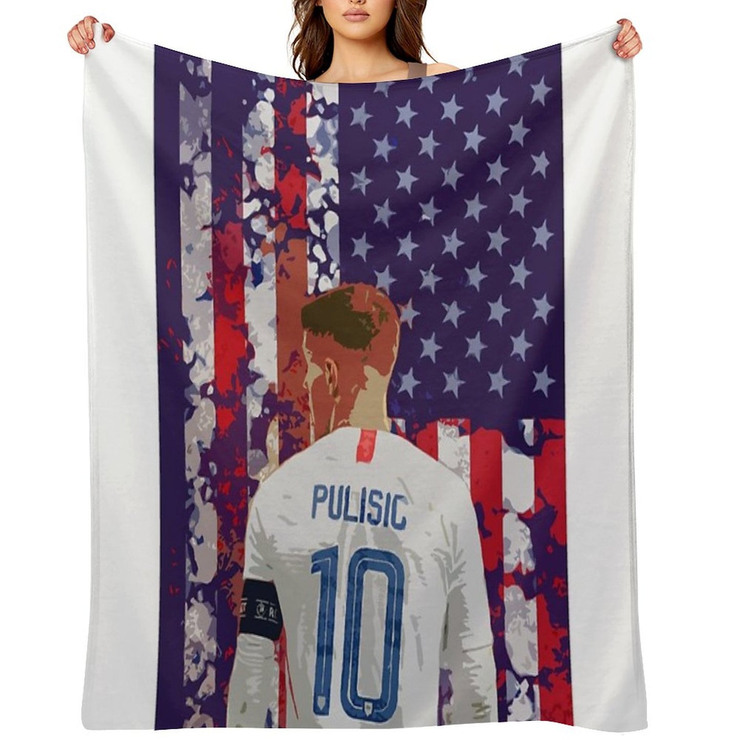 Christian Pulisic USA Poster Throw Blanket