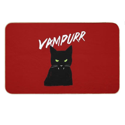 Vampire Cat  Vampurr Halloween Kitty Bath Mat