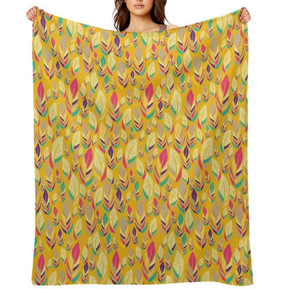 Dancing Feathers Throw Blanket