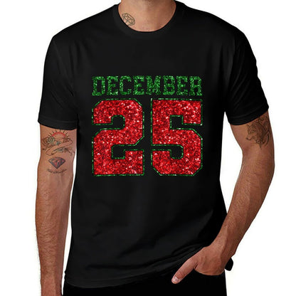 Merry Christmas December 25 Funny Family Christmas 2 Sided  Slim-fit Cut T-Shirt