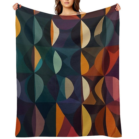 Colorful Circles Pattern Throw Blanket