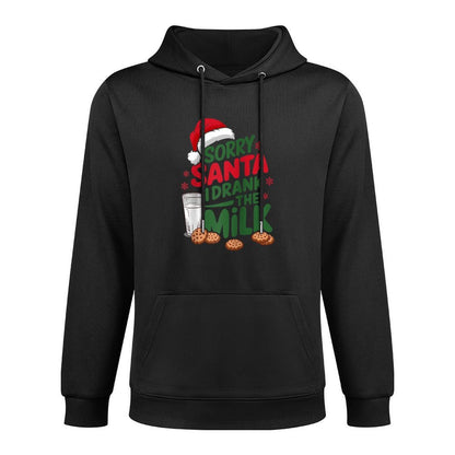 Sorry Santa I Drank The Milk Naughty Christmas Milk Drinker Raglan Baseball Machine Washable Hoodie