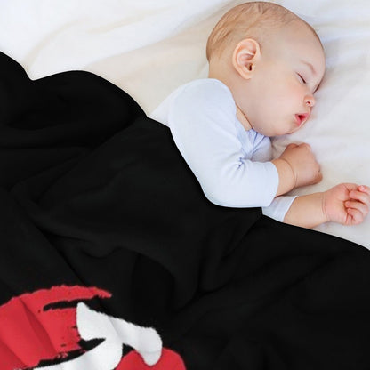 Never Give Up Kanji Throw Blanket