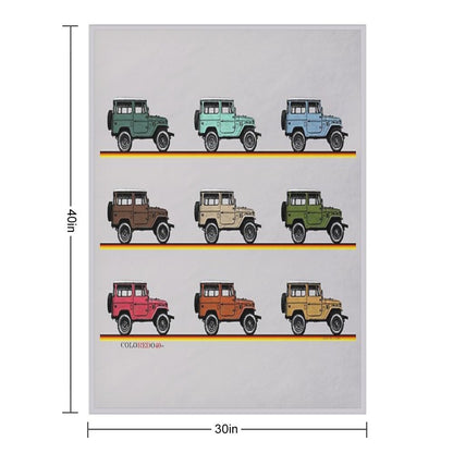 Toyota FJ40 Land Cruiser 9 Stack Throw Blanket