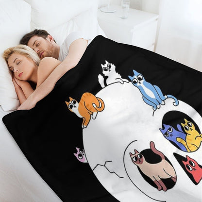 Skull Is Full of Cats Throw Blanket