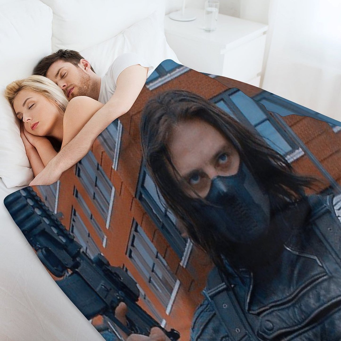 Hot Winter Soldier Throw Blanket