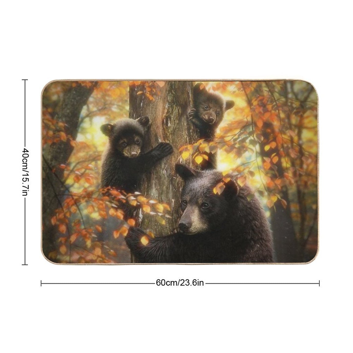 Black Bears Bath Mat