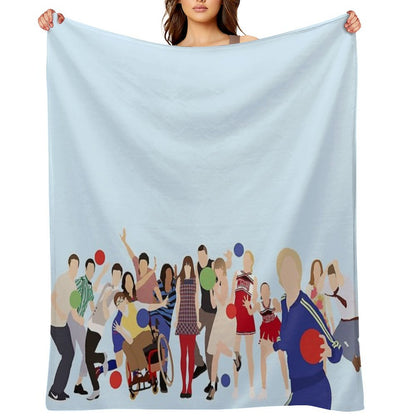 Glee Characters Throw Blanket