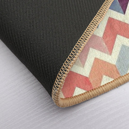 Watercolor Chevron Pattern VII  Pet-Safe Bath Mat