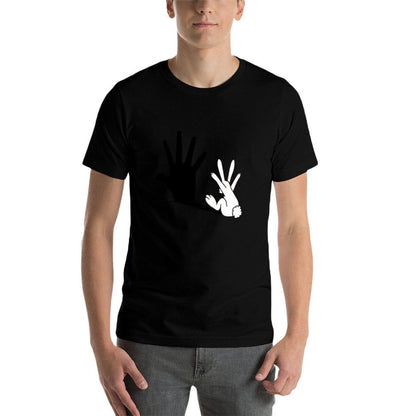 Rabbit Hand Shadow  Fade-proof Color T-Shirt
