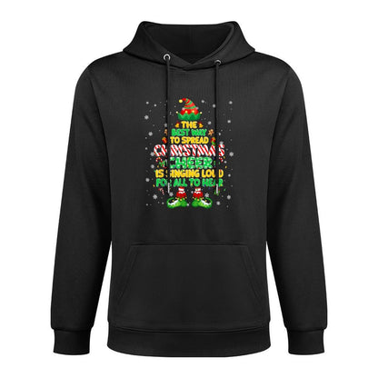 The Best Way to Spread Christmas Elf Xmas Boys Mens Kids Layering Staple Hoodie