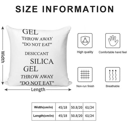 Do Not Eat - Silica Gel Soft Skin-Friendly Throw Pillow