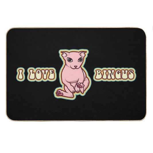 I Love Bingus Cat Bath Mat