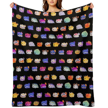 Sea Slug Day Throw Blanket
