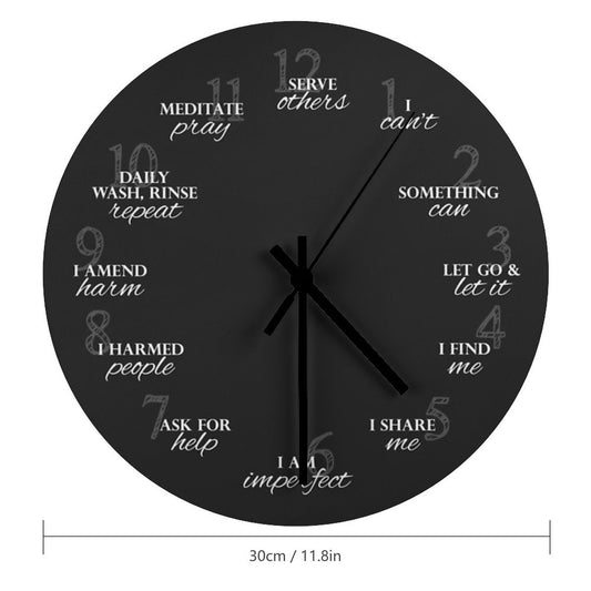 12 Steps of Recovery Clock Wall Clock