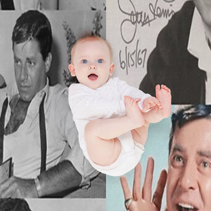 Jerry Lewis Signed Collage Throw Blanket