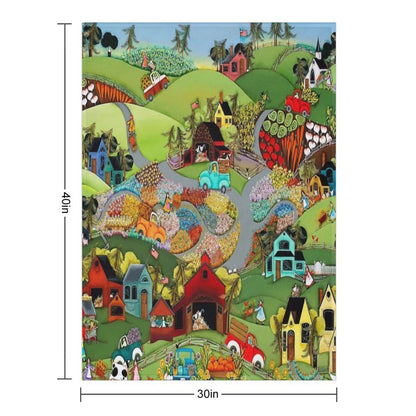 Going to Market Throw Blanket