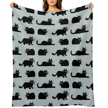 Black Cat Throw Blanket