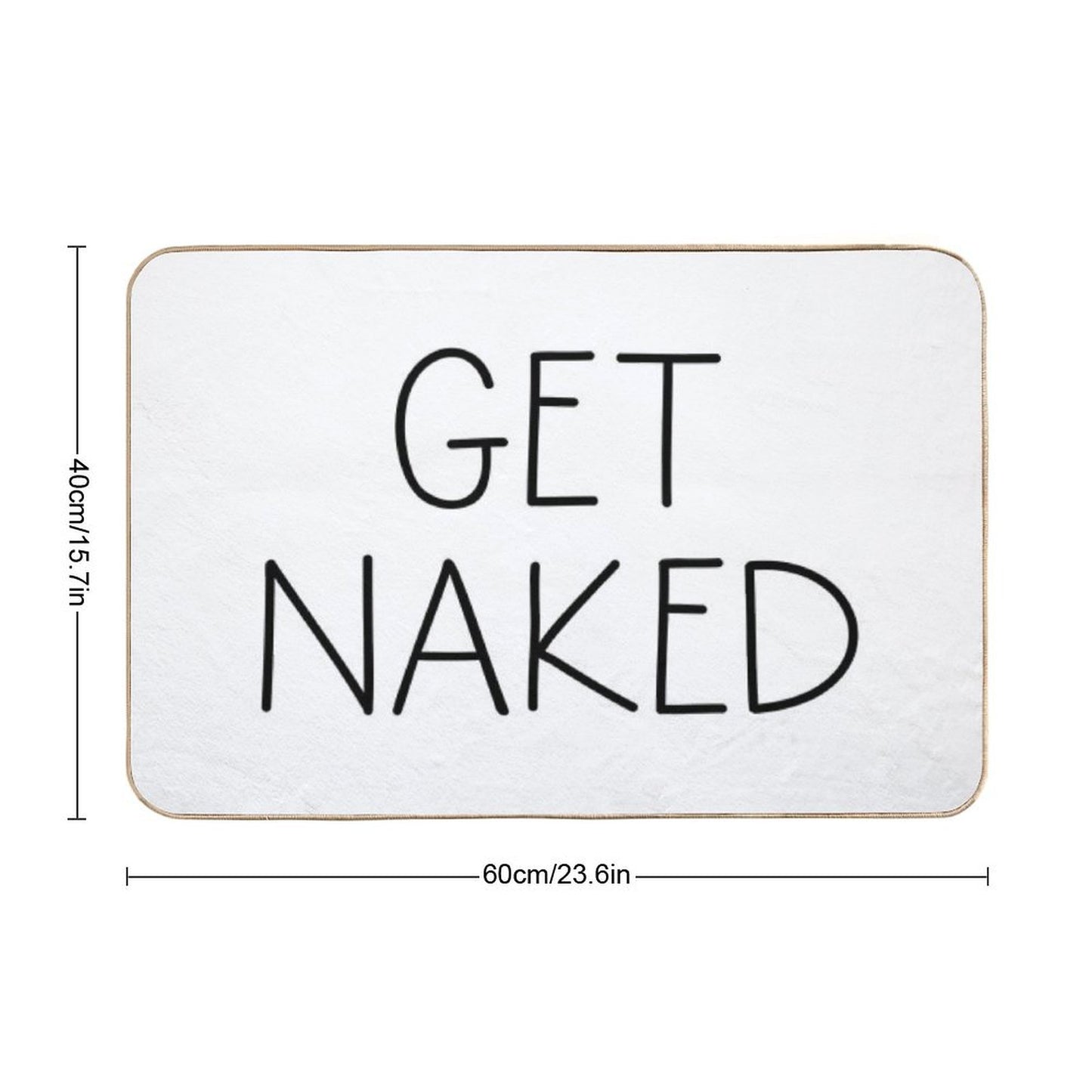 Get Naked White Bath Mat