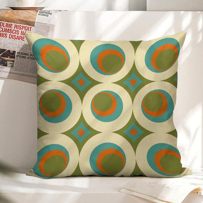 Mid-Century Modern Funk 2 Linen Throw Pillow Cover