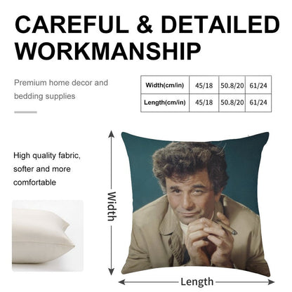 Columbo Linen Throw Pillow Cover