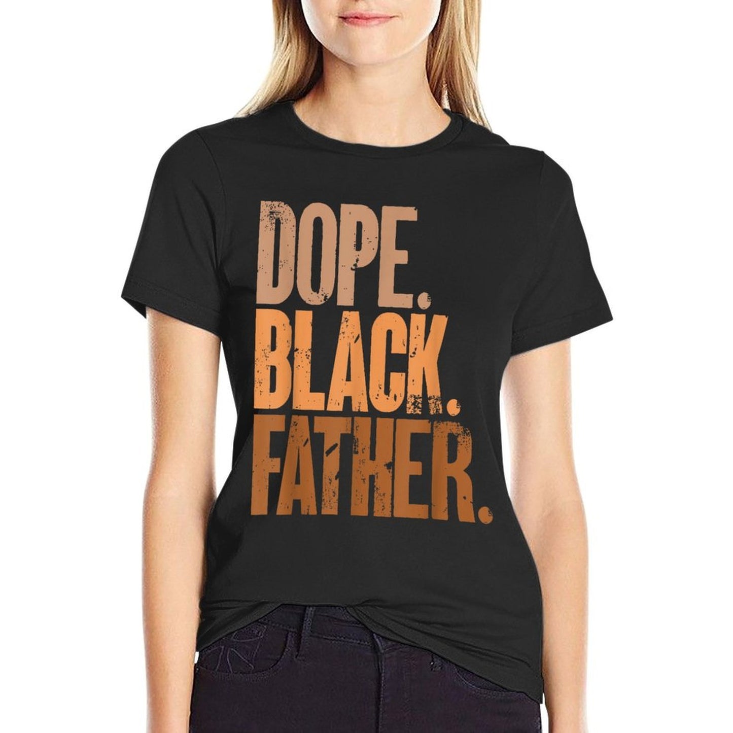 Black Dad Dope Black Father Fathers Day  Versatile T-Shirt