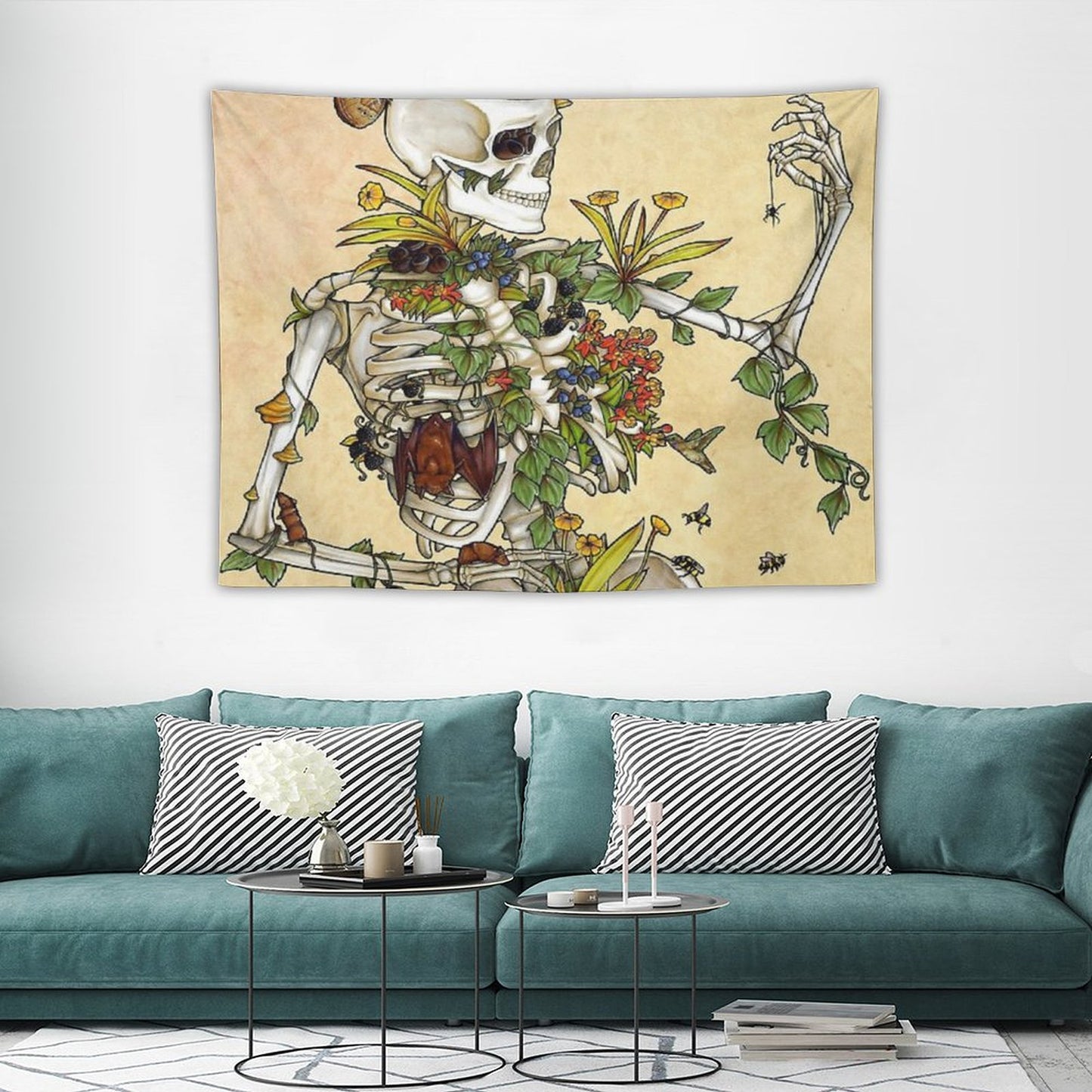 Bones And Botany Tapestry