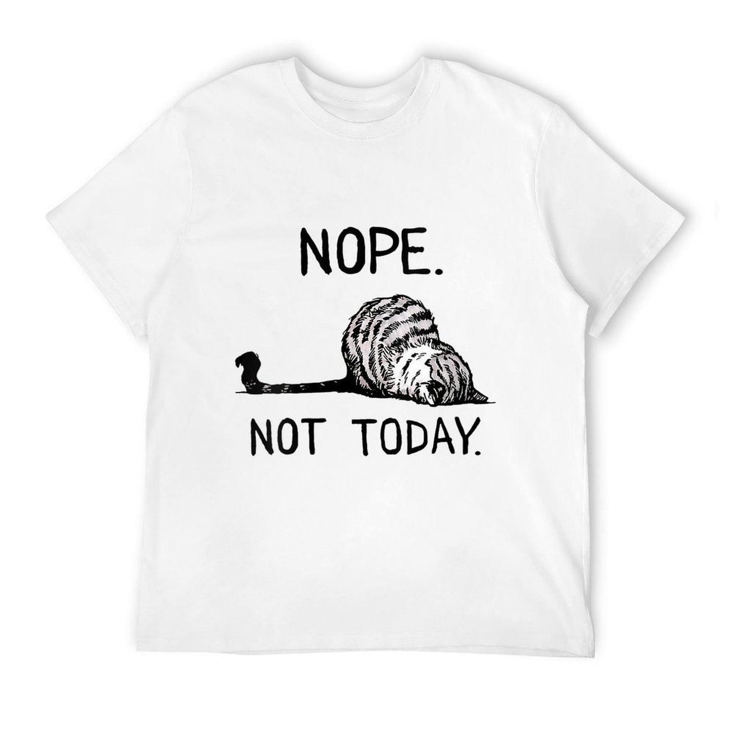 Womens Nope Not Today Tabby Cat  Lightweight T-Shirt