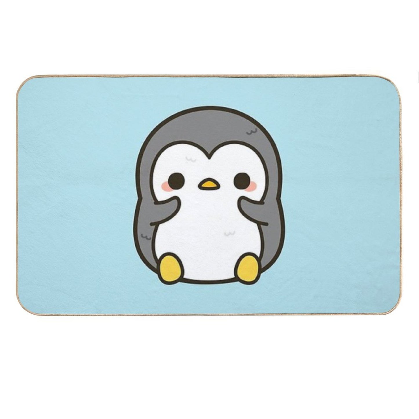 Shy Penguin Bath Mat