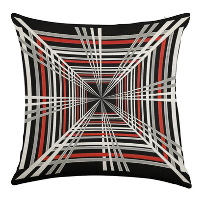 Tesla Plaid Badge Design 8K UHD Linen Throw Pillow Cover
