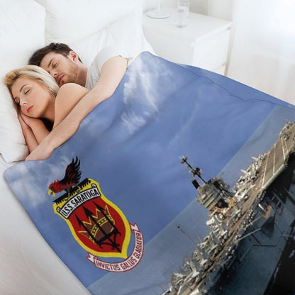 CV-60 USS Saratoga Throw Blanket