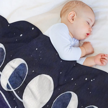 Purple Mountains And Moon Throw Blanket